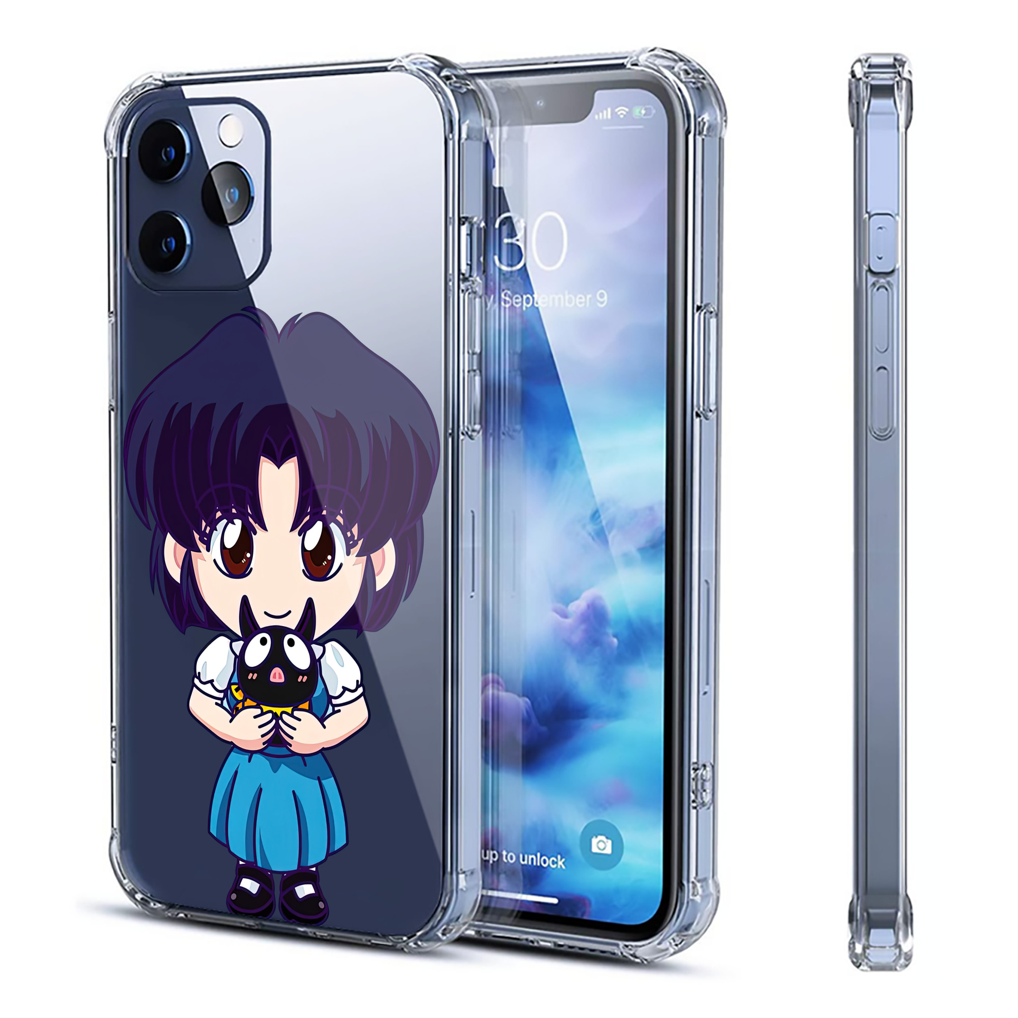（画像用） 美少女戦士セーラームーン 水野 亜美 みずの あみ Sailor Moon Mizuno Ami 【iPhone 12シリーズ対応】透明スマホケース（クリアソフトケース）